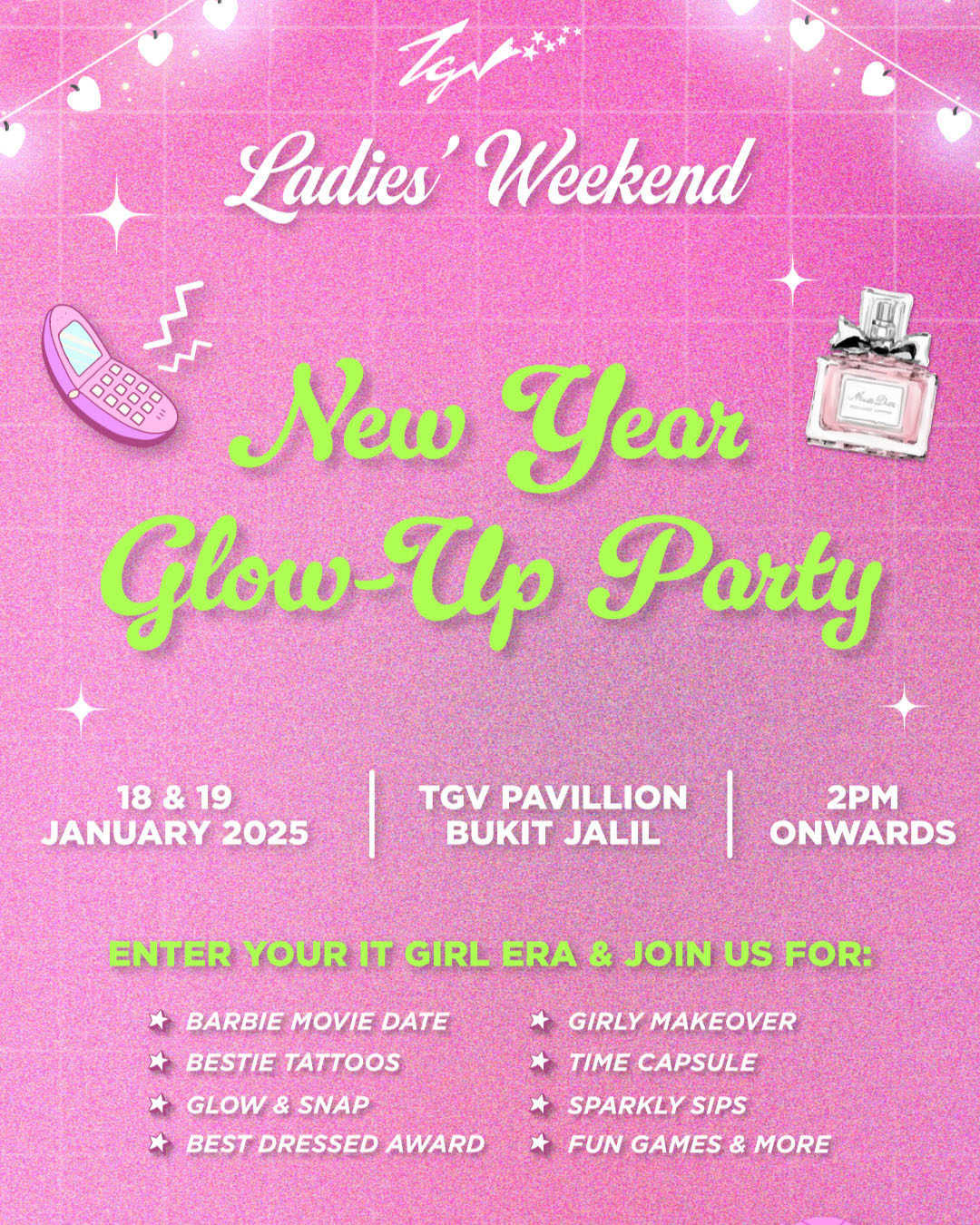 New Year Glow-Up Party TGV Cinemas Past Party