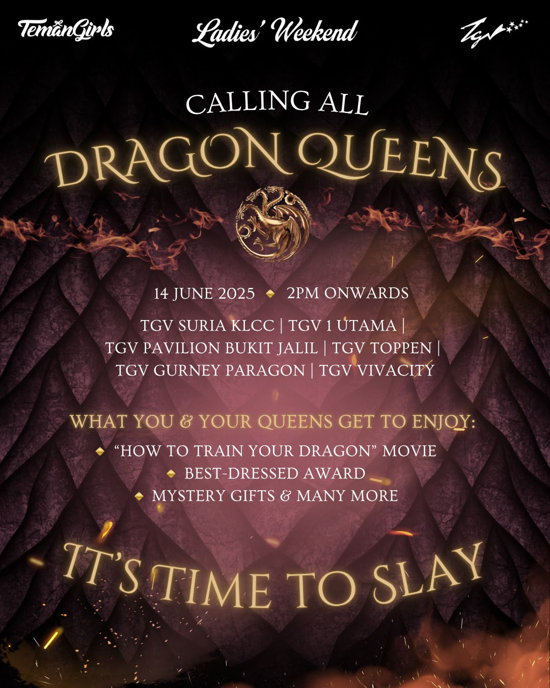 Dragon Queens TGV Cinemas Past Party