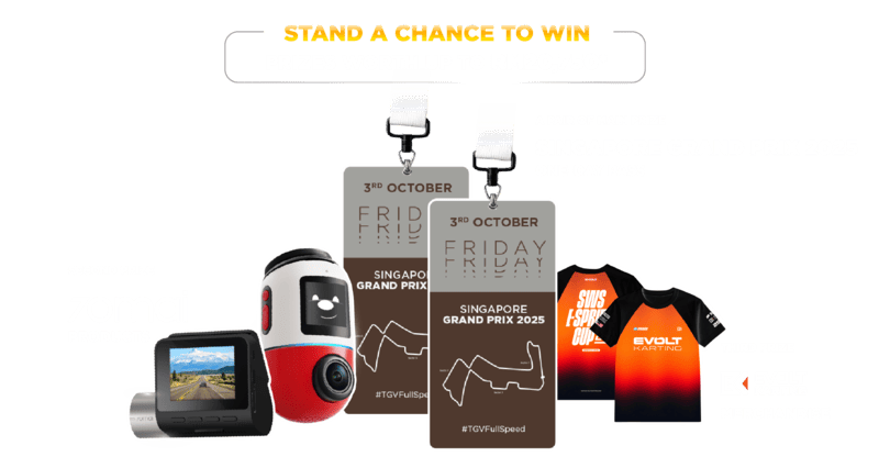 Win SINGAPORE GRAND PRIX 2025 & 70mai dashcams in TGV Cinemas' Full Speed campaign