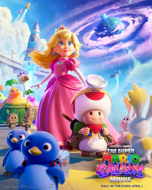 Princess Peach and Toad Returning Character Super Mario Galaxy Movie | TGV Cinemas