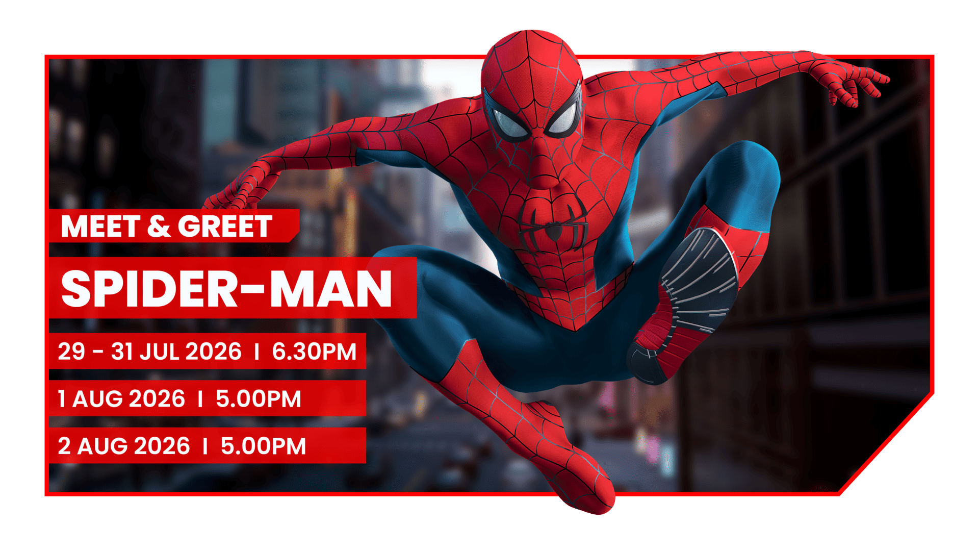 HERO-CON 2026 (SPIDER-MAN EDITION) Schedule