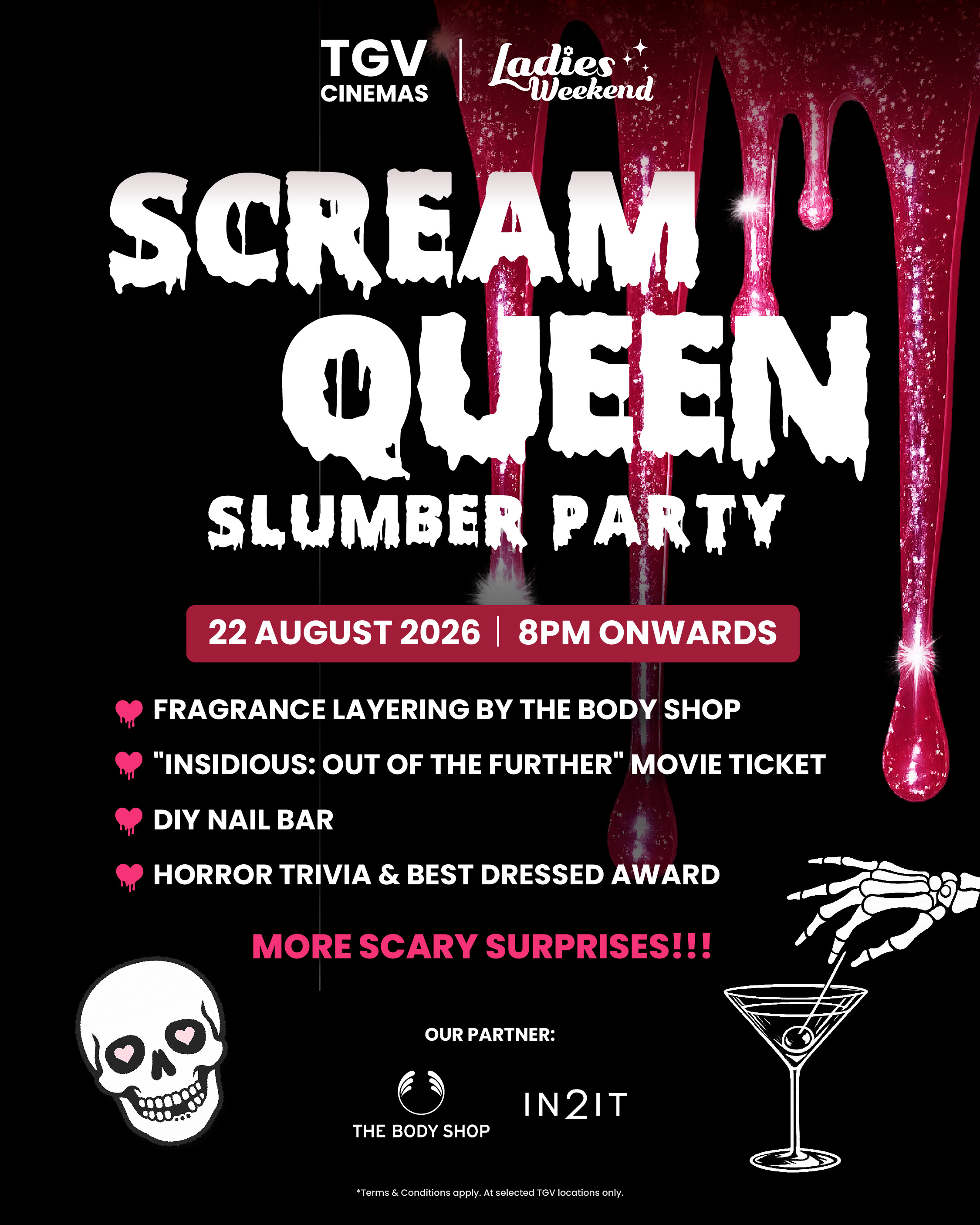 Scream Queen Slumber Party - About Poster | TGV Cinemas